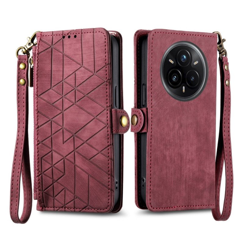 Fodral Realme 14 Pro Plus 5g Linjerad Plånbok