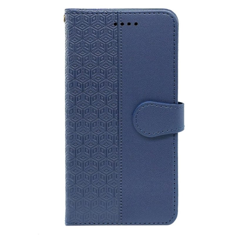 Läderfodral Realme 14 Pro Plus 5g Telefonfodral Kubiskt Mönsterrem