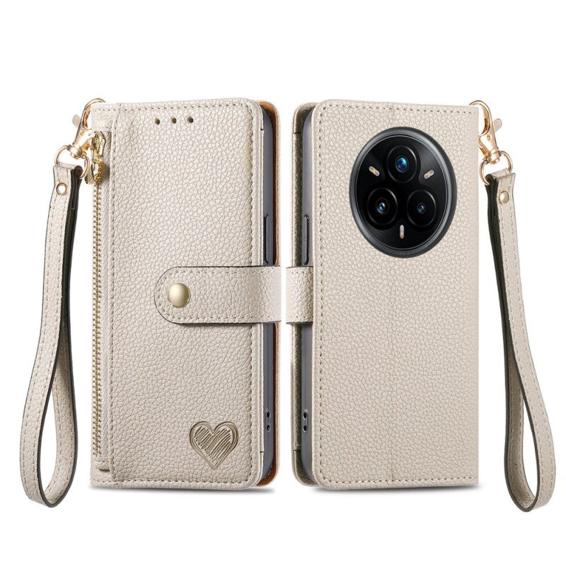 Läderfodral Realme 14 Pro Plus 5g Telefonfodral Myntbörs Och Rfid-skydd