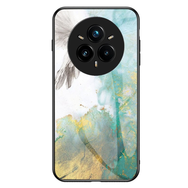 Skal För Realme 14 Pro Plus 5g Härdat Glas Med Marmoreffekt