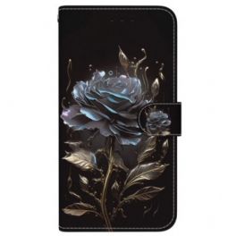 Fodral iPhone 16 Svart Ros Med Rem
