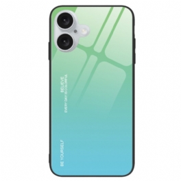 Skal iPhone 16 Telefonfodral Var Dig Själv Härdat Glas