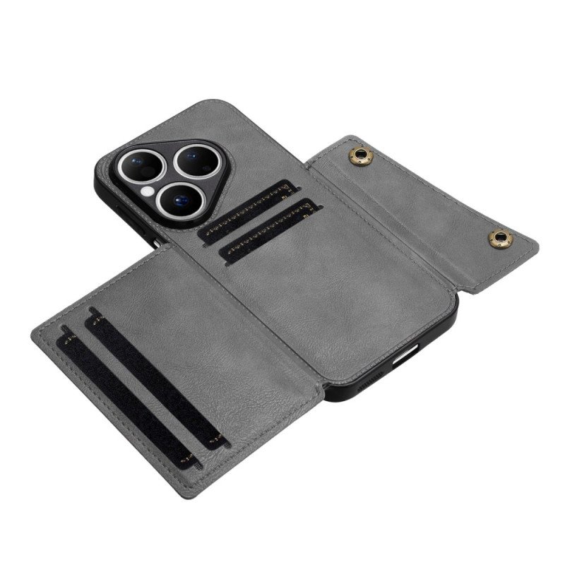 Skal Huawei Pura 80 Telefonfodral Lädereffekt Korthållare