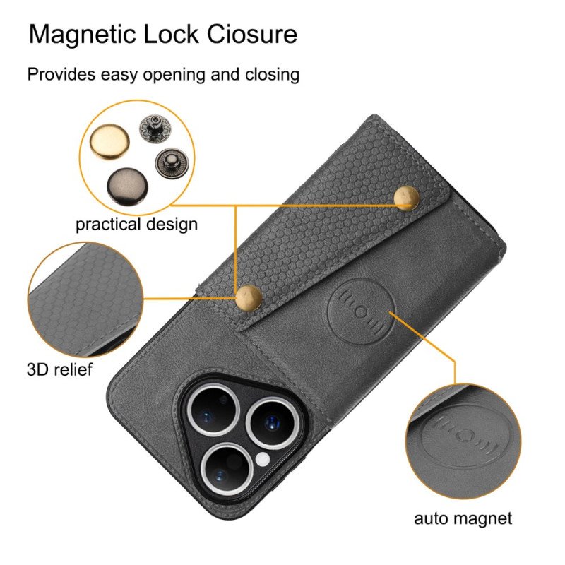 Skal Huawei Pura 80 Telefonfodral Lädereffekt Korthållare