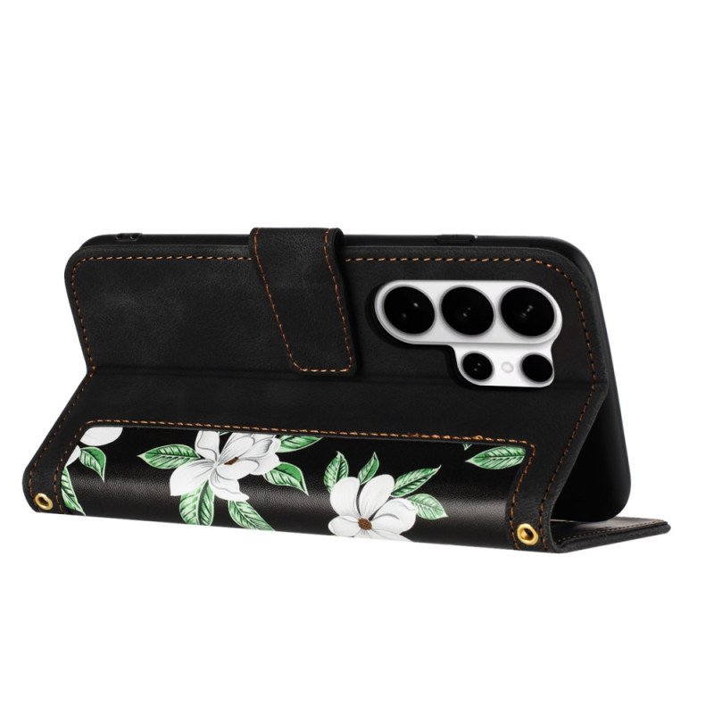 Läderskal Fodral Samsung Galaxy S26 Ultra Blommönster