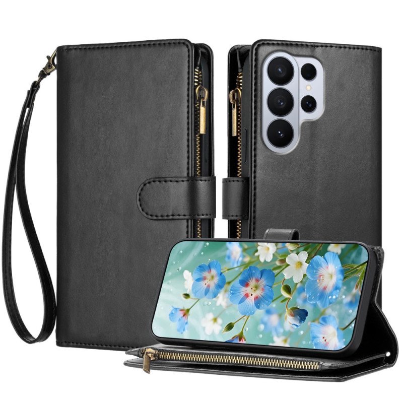 Läderskal Fodral Samsung Galaxy S26 Ultra Klassisk Plånbok