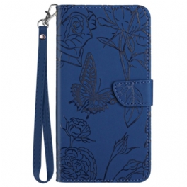 Skyddsfodral Samsung Galaxy A55 5g Fjärilar Med Band