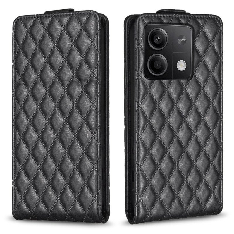 Läderfodral Xiaomi Redmi Note 13 5g Telefonfodral Quiltad Vertikal Klaff