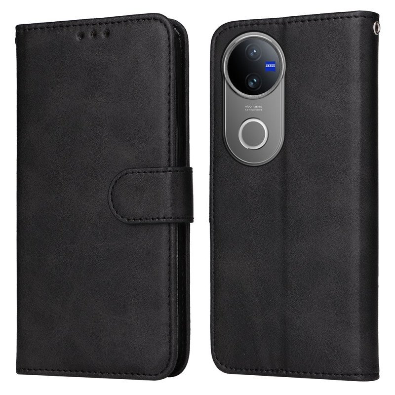Fodral För Vivo V50 5g Enkelt Lädereffekt