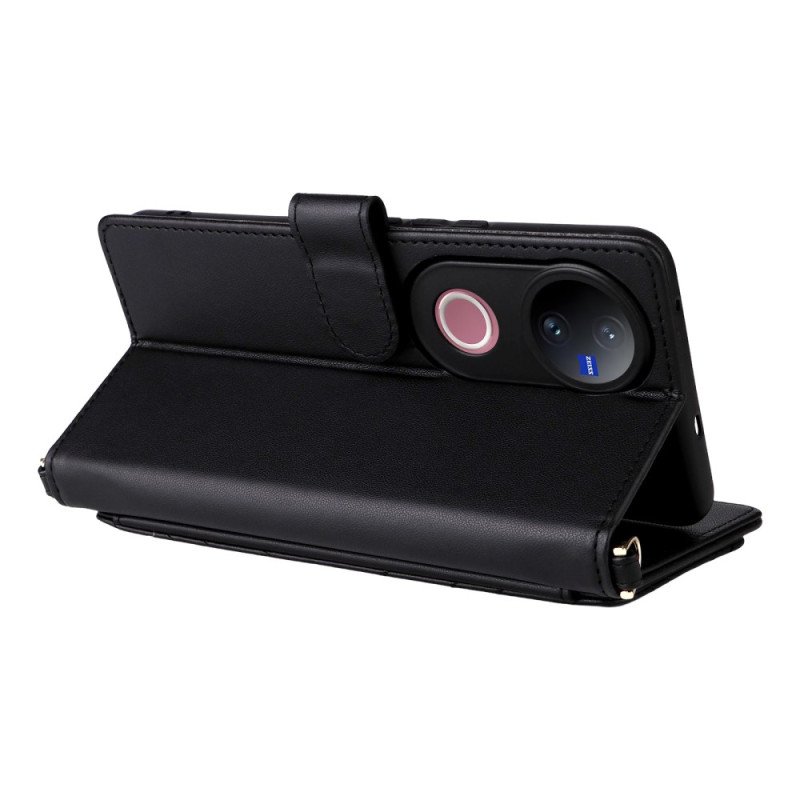 Fodral Vivo V50 5g Quiltad Med Remmar