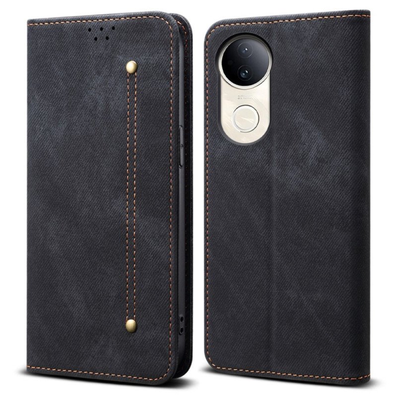 Folio-fodral För Vivo V50 5g Denimtyg