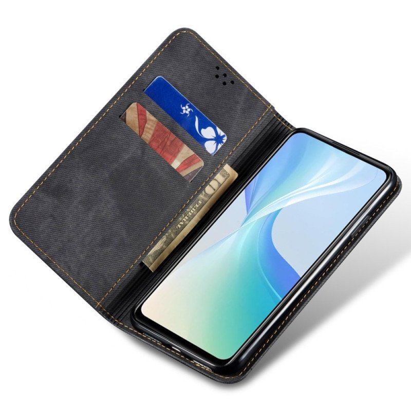 Folio-fodral För Vivo V50 5g Denimtyg