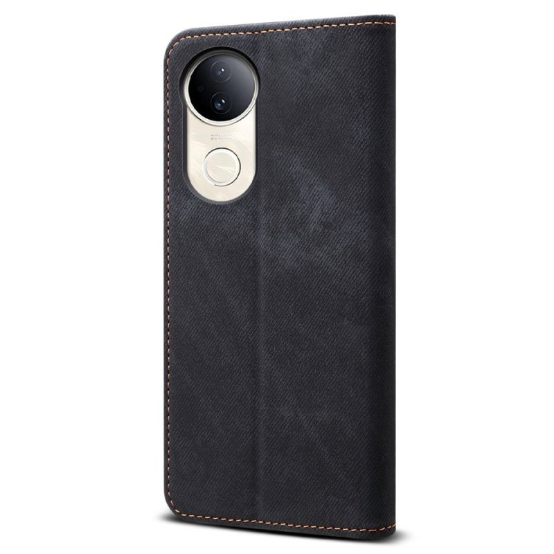 Folio-fodral För Vivo V50 5g Denimtyg