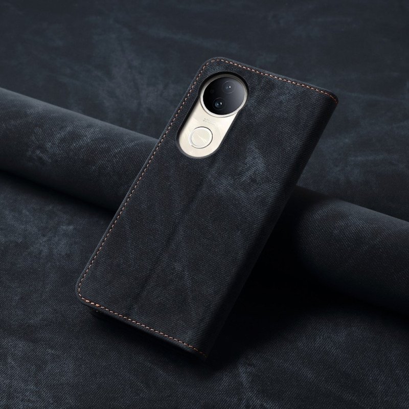 Folio-fodral För Vivo V50 5g Denimtyg