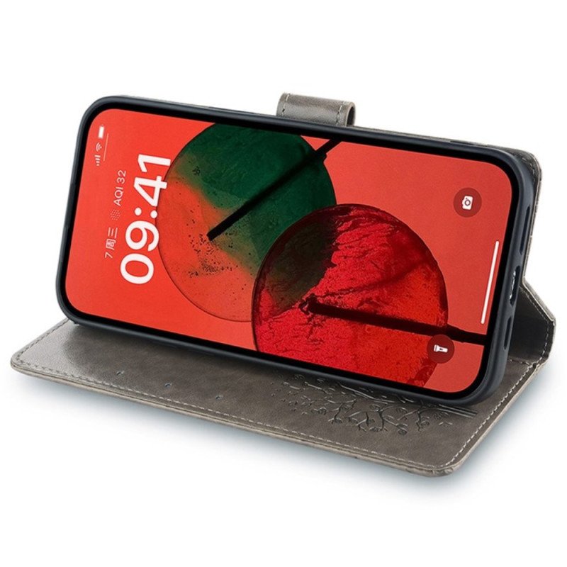 Läderskal Fodral Vivo V50 5g Hjortträd