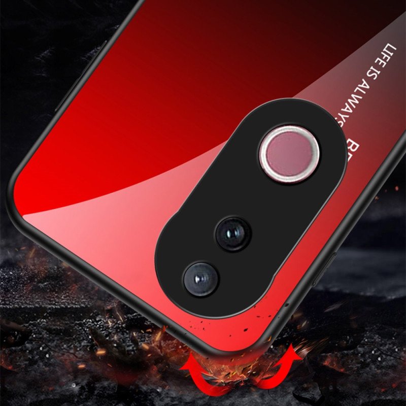 Skal Vivo V50 5g Telefonfodral Hello I Härdat Glas