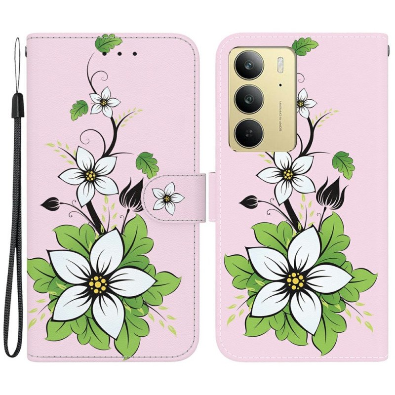 Fodral För Realme C75 Liljemönster