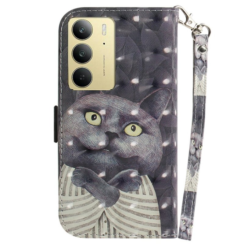 Fodral Realme C75 Grått Kattrem