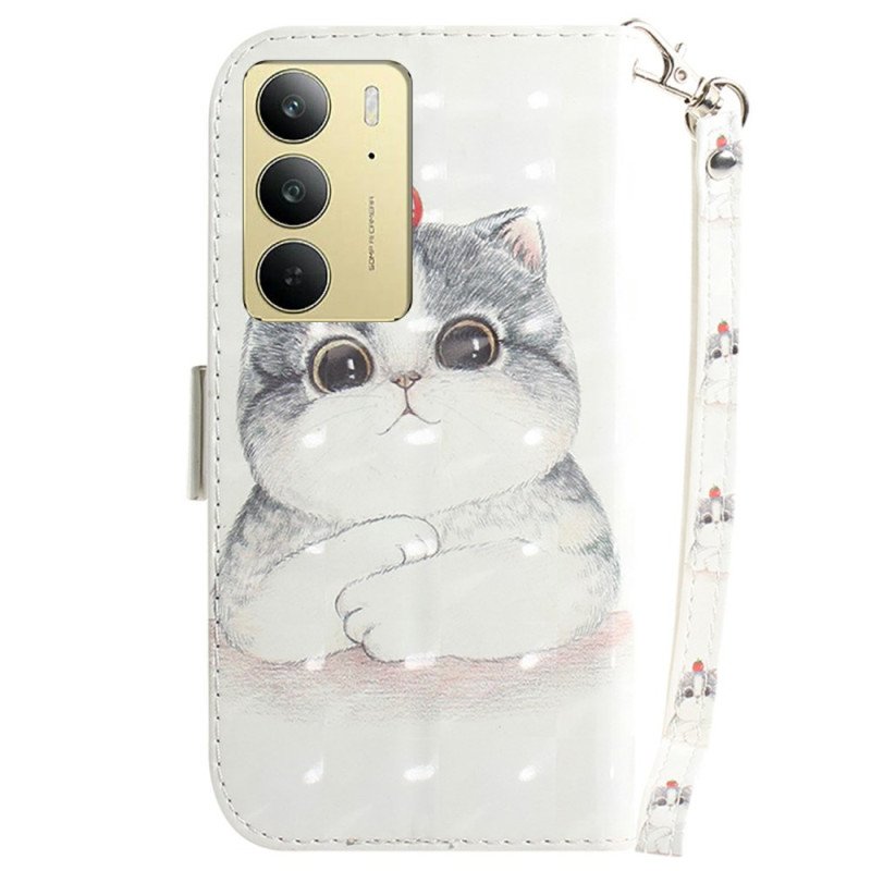 Fodral Realme C75 Katt- Och Jordgubbsrem