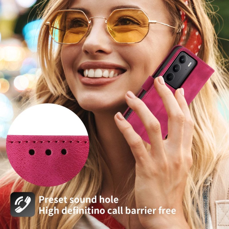 Fodral Realme C75 Mockaspetseffekt Med Rem Och Axelrem