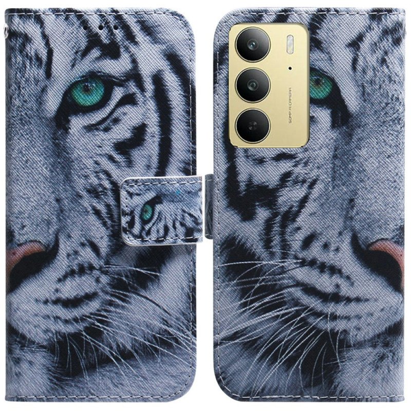 Fodral Realme C75 Vit Tiger