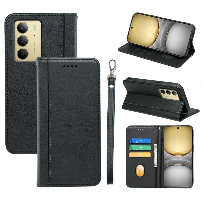 Folio-fodral För Realme C75 Enkel Med Rem