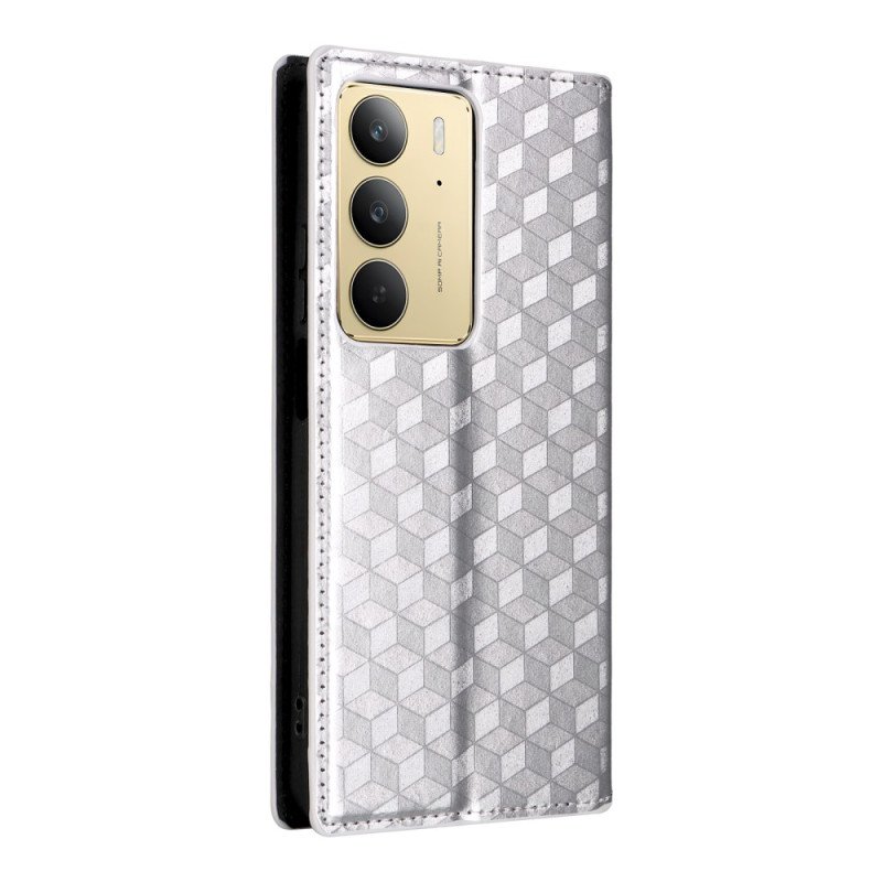 Folio-fodral Realme C75 Diamantmönster