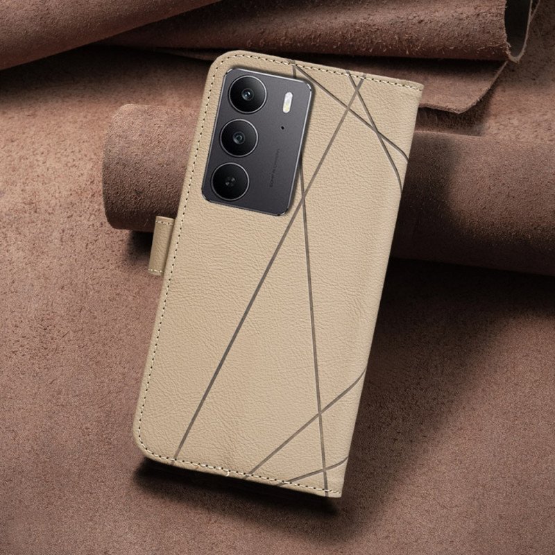 Läderfodral Realme C75 Telefonfodral Binfen Color Ränder