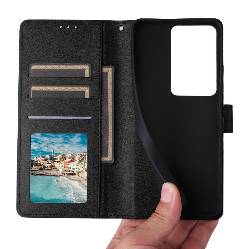 Läderfodral Realme C75 Telefonfodral Enfärgat Konstläder