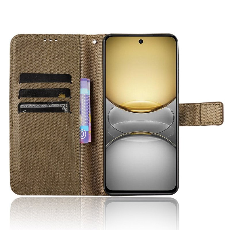 Läderfodral Realme C75 Telefonfodral Prickig Rem