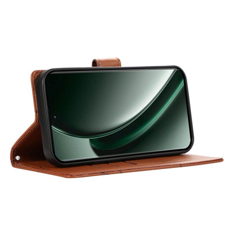 Läderskal Fodral Realme C75 Linjer