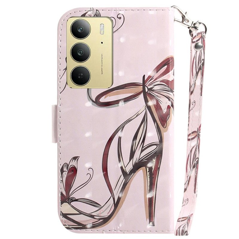 Läderskal Fodral Realme C75 Pumps Med Remmar