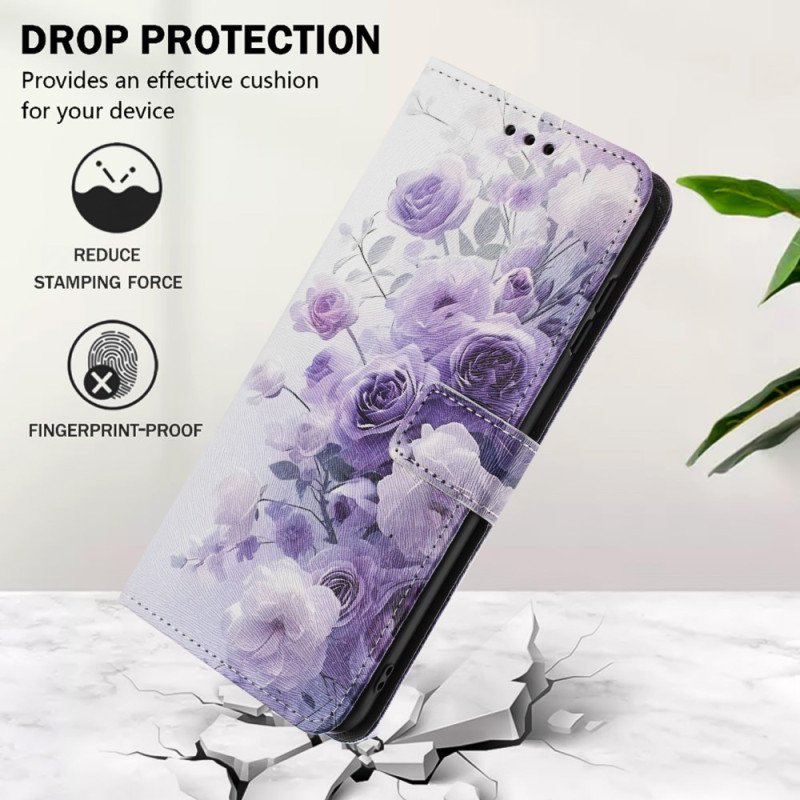 Fodral För Oppo Reno 14 5g Violetta Blommor
