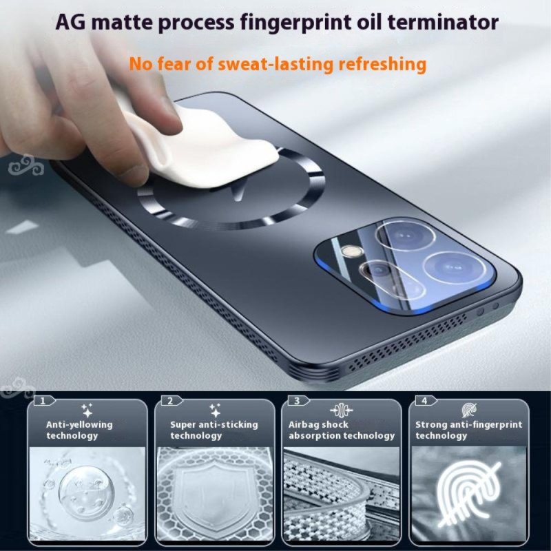 Skal Oppo Reno 14 5g Telefonfodral Magsafe-kompatibel Metalleffekt