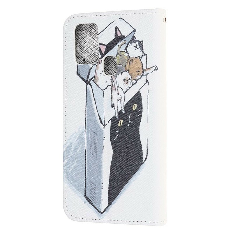 Fodral Samsung Galaxy A21s Med Kedjar Leverans Thong Cats