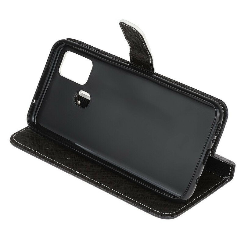 Fodral Samsung Galaxy A21s Med Kedjar Strappy Black Cat Eyes