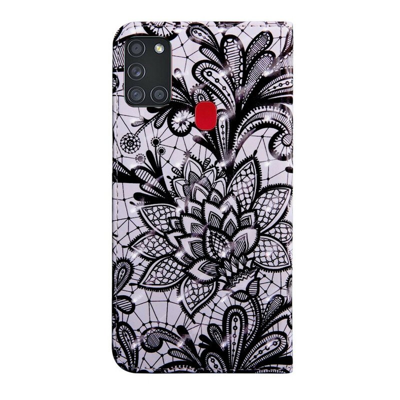 Folio-fodral Samsung Galaxy A21s Helt Spets