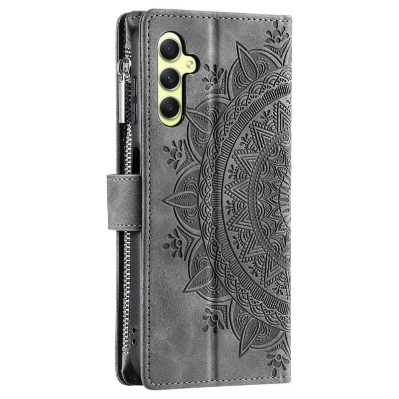 Fodral Samsung Galaxy S26 Plånbok Med Mandala-effekt I Mocka