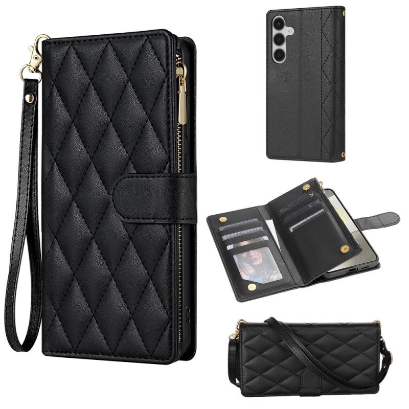 Fodral Samsung Galaxy S26 Quiltad Med Justerbar Axelrem