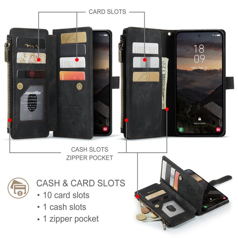 Läderfodral Samsung Galaxy S26 Telefonfodral Caseme-fodral I Mockaeffekt