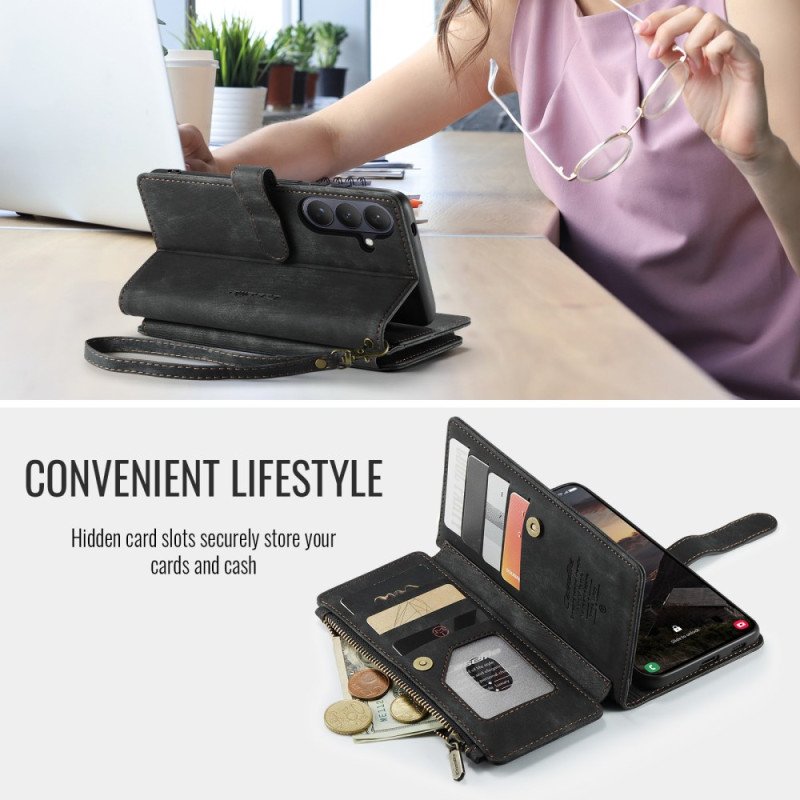 Läderfodral Samsung Galaxy S26 Telefonfodral Caseme-fodral I Mockaeffekt