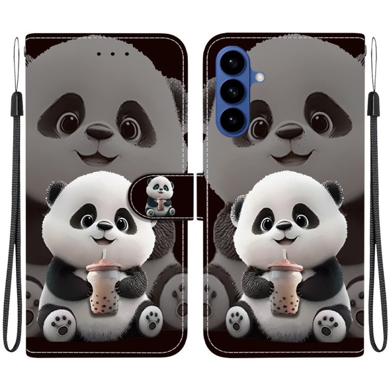 Läderfodral Samsung Galaxy S26 Telefonfodral Liten Panda