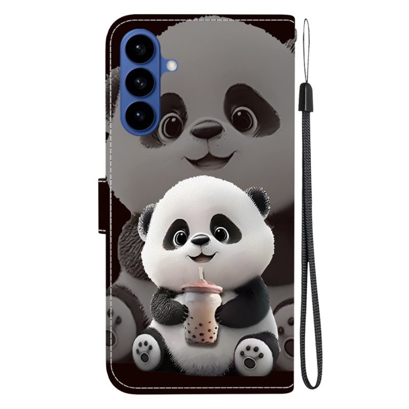 Läderfodral Samsung Galaxy S26 Telefonfodral Liten Panda