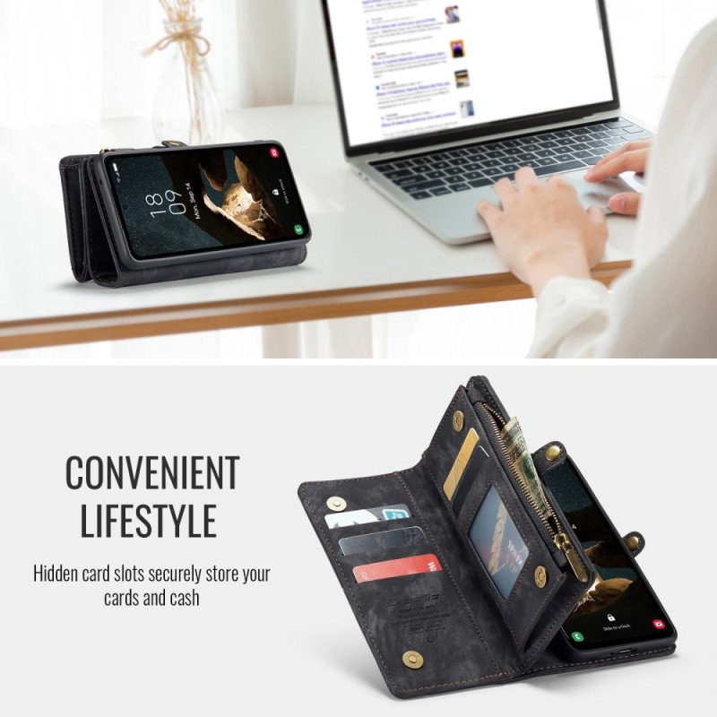 Läderskal Fodral Samsung Galaxy S26 Avtagbart Caseme-skal