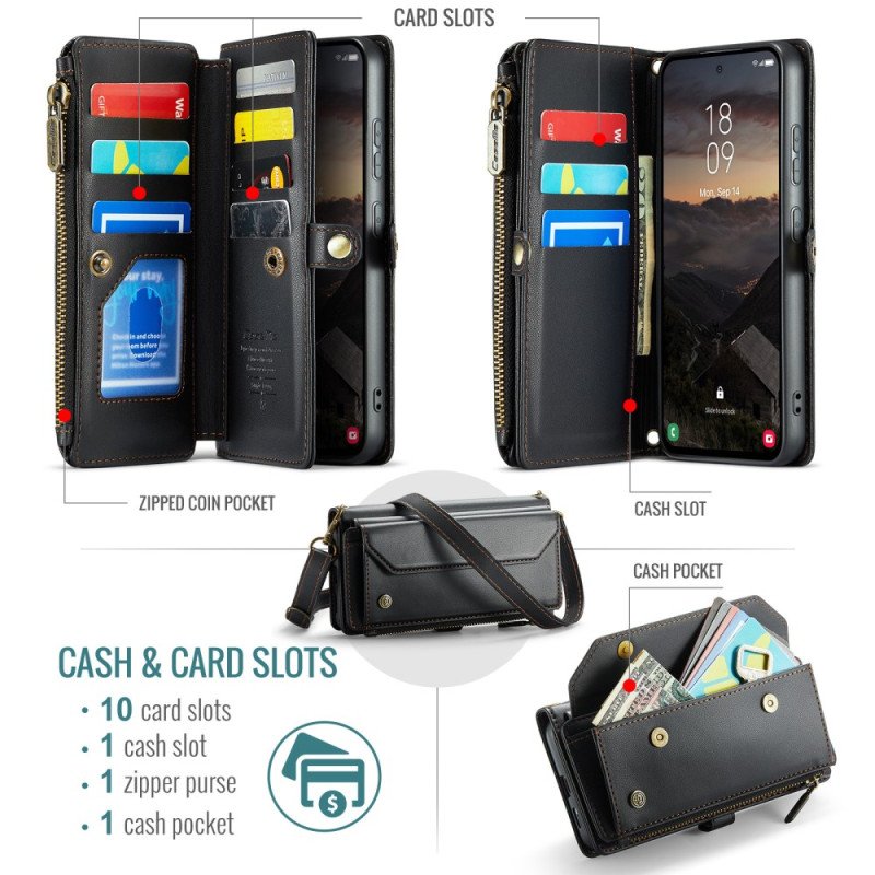 Läderskal Fodral Samsung Galaxy S26 Caseme-plånbok