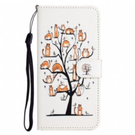 Läderskal Fodral Samsung Galaxy S26 Katter Och Träd