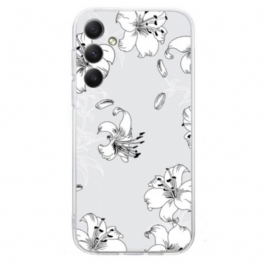 Skal Samsung Galaxy S26 Telefonfodral Vita Blommor