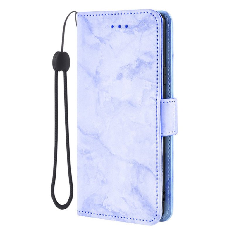 Skyddsfodral Samsung Galaxy S26 Marmormönster Och Dubbelt Spänne