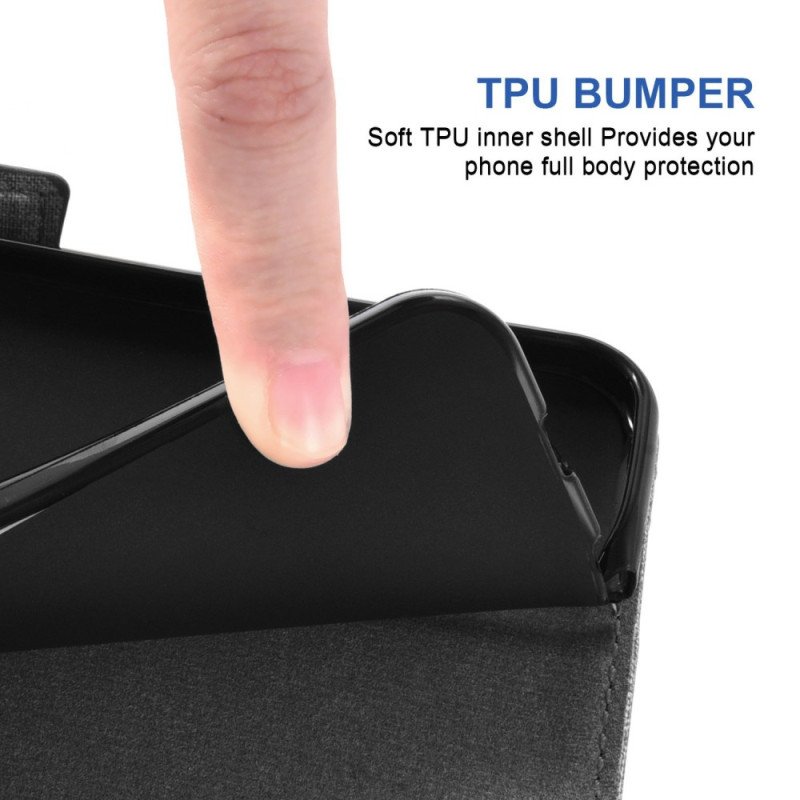 Skyddsfodral Samsung Galaxy S26 Med Denimstruktur Och Roterande Korthållare