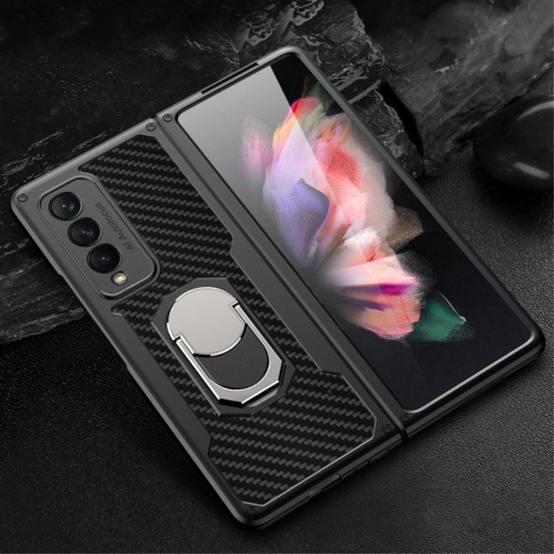 Mobilskal Samsung Galaxy Z Fold 3 5G Kolfiberringstöd Gkk